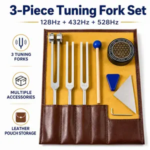 Tuning Fork Set, 1 Set Aluminum Alloy Tuning Forks for Sound Healing Meditation with Hammer, Musical Instrument Accessories