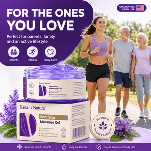 Kreain Nature Soothing Massage Gel, Purple Gel for Joints & Muscles, Easy Absorb Body Massage Cream for Knees, Shoulders, Back & Elbows