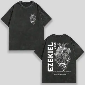 230g Double-Sided Washing, Giving Heart Printed T-Shirts, High-Quality Batik Cotton Vintage  Beach Necessities 230g Gradient Tee，260g Sweatshirt，270g Drawstring Hoodie，400g Washed Hoodie