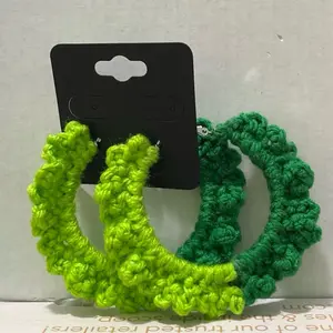 Color Drop Crochet Hoops