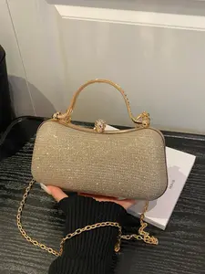 Elegant Rhinestone Bridal Bag, Sparkling Shoulder Clutch, Unique Design Party Evening Bag for Women, Perfect for Weddings & Events