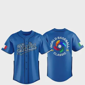 Italy Team 2026 World Baseball Classic Jersey Print For Fan Gear Multicolor - full size Adult and Youth