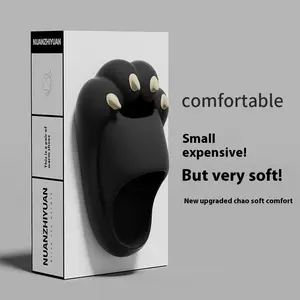 Bear Paw Slippers for Men and Women, Summer Indoor Home Cartoon Cute Thick-Soled Couple's Soft-Feeling Sandals, Women's Wearable Outside Footwear Walking Shoes Slide Flipflop Girl Tsinelas