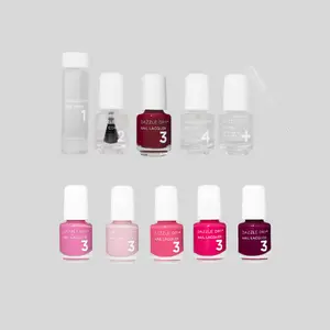 Coronado Mini Flight and Fast Track Cherry Mini Kit, Fingernails and Toenails, Professional Nail Care System, Long-Wear Chip-Resistant Formula, 10-Piece Bundle, 0.93 fl oz Total.