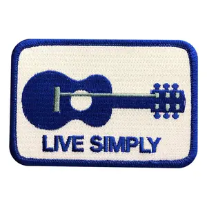 Live Simply Guitar Logo The Expendables Movie Iron on Sew on Patch (LIV5)
