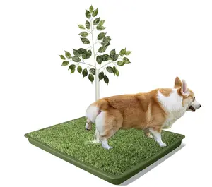 PetloveVibes Dog Grass Pad with Tray – 2 Pack Replaceable Artificial Grass Puppy Training Pad, Quick Absorbent Indoor/Outdoor Portable Potty, Washable Pee Pad for Puppy - Ultimate Pet Training Solution