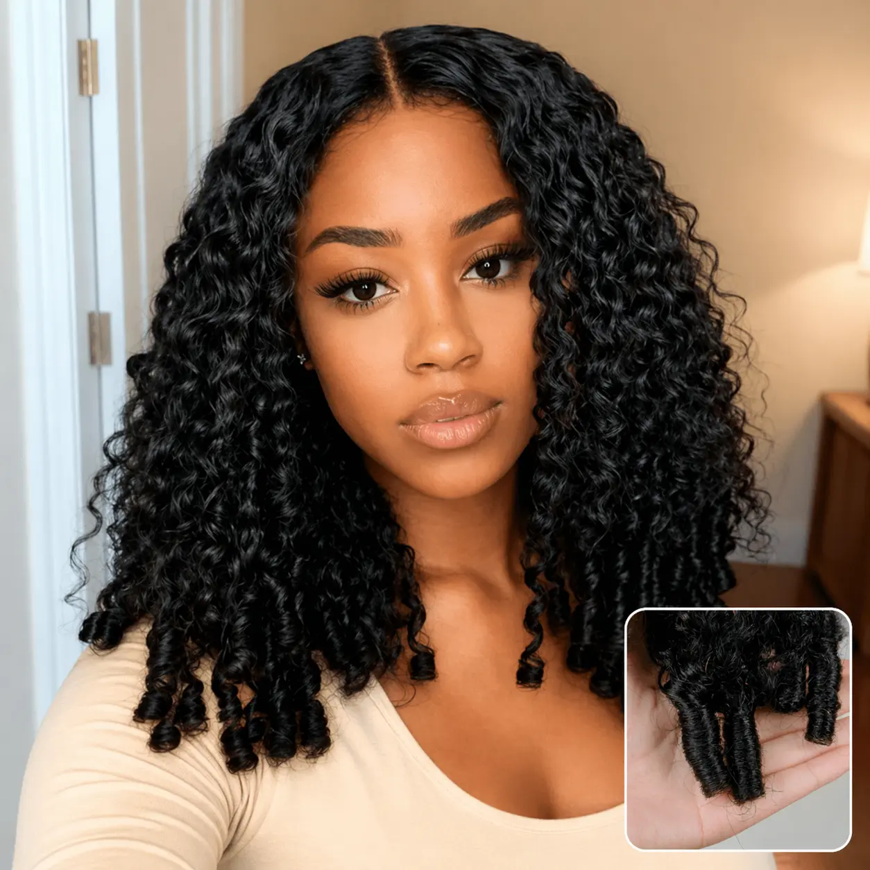 Live Menglle Hair Kinky Burmese Curly 7X6 Lace Front Wig Pre Cut Wear And Go Glueless Human Hair Wigs Natural Color 200% Density#Summervibes