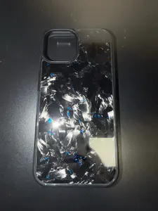 IPhone 15 Forged Carbon Phone Case With Blue Flakes