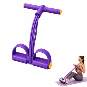 Multifunction Pedal Resistance Trainer with 6 Tubes, Portable Foot Pedal Exerciser for Stronger Resistance, Full-Body Home Workout, Stretching & Fitness Training