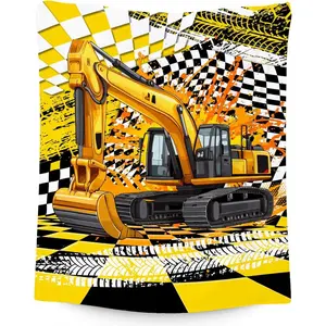 Flannel Blanket |Kids Blanket Gifts, Construction Truck Blankets For Boys, Excavator Throw For Boys, Soft Plush Throw For Car Lovers, 40"x50"| Home & Gift