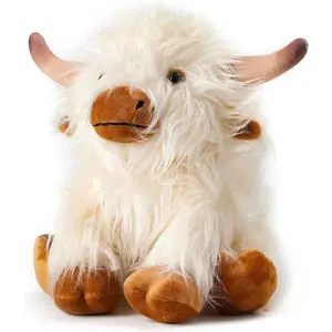 Highland Cow Stuffed Animal, Weighted Plush with Unscented Microwavable Heating Pad for Cramps, Daily Comfort & Bedtime Companion, Thoughtful Gift for Boys & Girls, All Ages