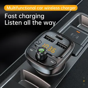 Car Transmitter Wireless Mp3 Player Hands-Free Receiver FM Transmitter Type-C Fast Charging Support U disk-- Portable Data Storage Solution for Easy Transfer and Backup