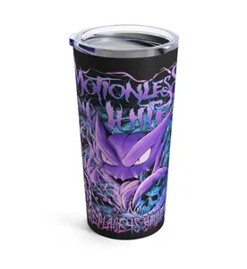 Motionless In White Ghost Type Tumbler This Place Is Haunted Tumbler, 20oz Tumbler, Ghost Type Ghost Type Tumbler