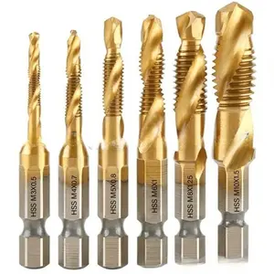 Multifunctional composite tap electric drill hot-selling punching and tapping hexagonal shank drill bit set machine spiral tap