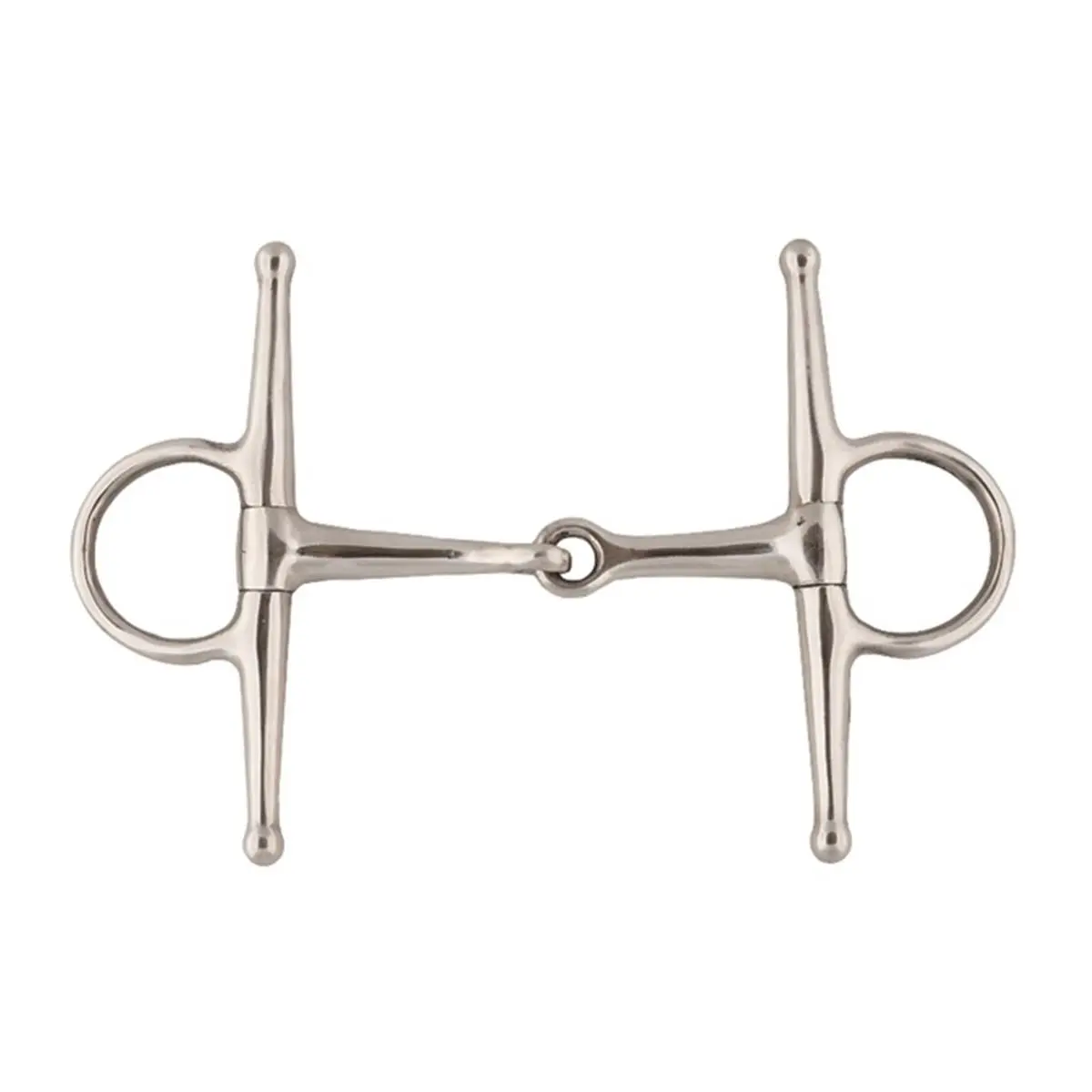 212 MAIN Pony-Size Stainless Steel Full Cheek Snaffle Bit - 4 in. Jointed Mouth, 180mm Cheeks, Equine Supplies, Horse Accessories, Horse Riding Tack, 13Mm Mouth Thickness