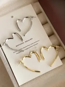 Heart Shaped  Earrings, Fashionable Earrings for Women & Girls, Casual Jewelry for Party, Daily Clothing Decor, Trendy All-match & Exquisite Jewelry for Birthday Gift