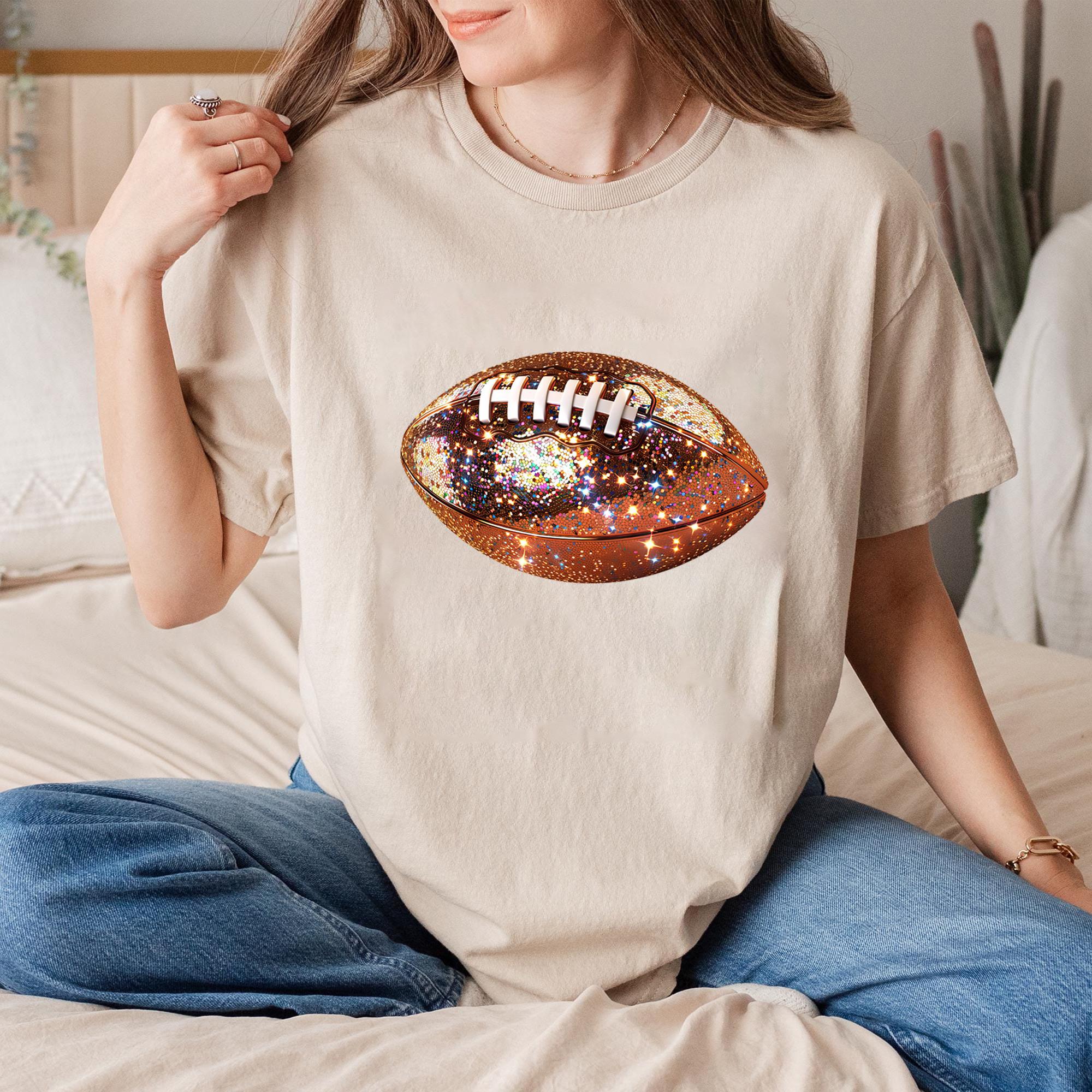 Football Glitter Graphic Design Tee, &hellip;