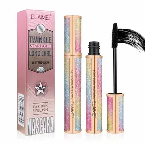 4D Silk Fiber Lash Starry Mascara, Eyeliner & Mascara Set - Black Liquid Eyeliner Pencil/Waterproof Mascara, No Clumping Makeup Eyelashes Magnetic