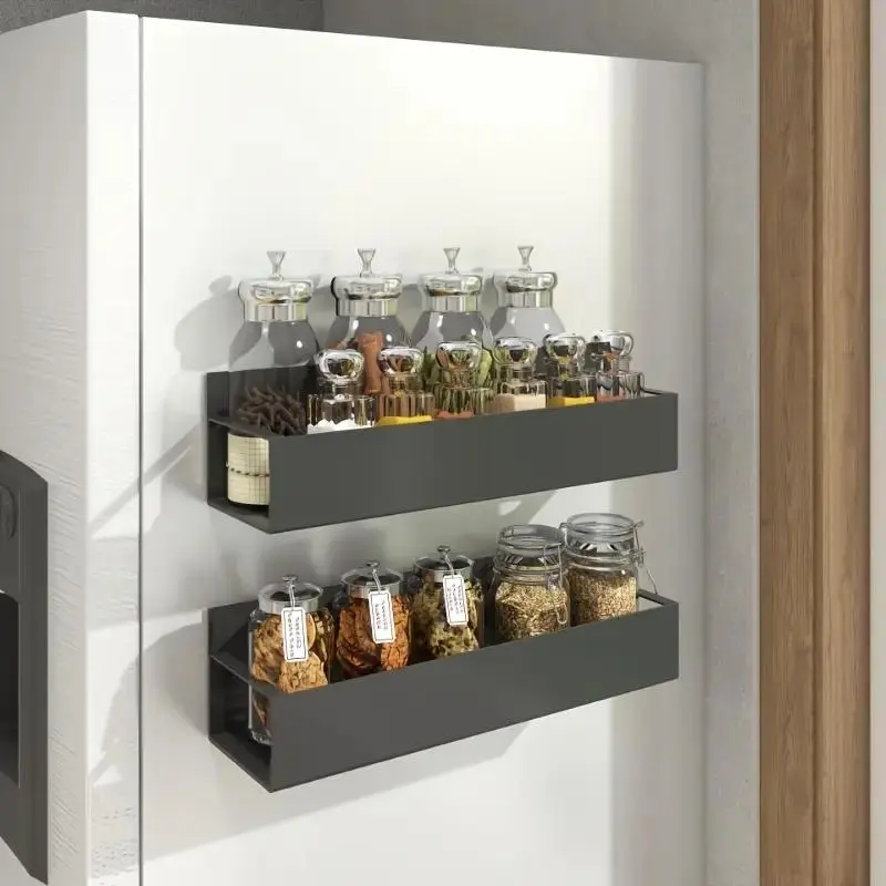 Magnetic Storage Shelf, Multifunctional Kitchen Refrigerator Side Hanging Storage Rack, Home Organization and Storage Supplies, Hangable