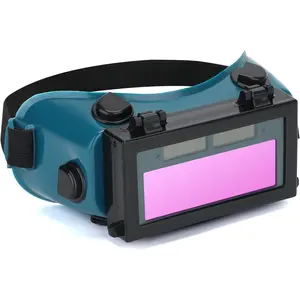 Auto Darkening Goggles with Clear Inner Lenses Helmet Welder Eyes Flip Up Lens Eye Protection (Dark Green)