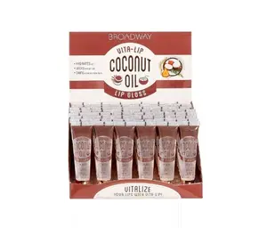 Ruby Kisses Broadway Vita-Lip Clear Lip Gloss (Coconut Oil 48 Pack), Ultra-Hydrating & Soothing Formula with Vitamin Oils, High-Shine Non-Sticky Finish, Healing Glossy Lip Balm Locks in Moisture
