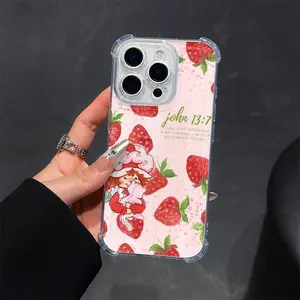 Strawberry shortcake phone case,Transform Your iPhone for Halloween Fun! For iPhone 17, 16, 15, 14, 13, 12, 11 Pro Max Plus Air Fan's Phone Case Cover - Great Gifts!