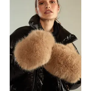 Faux Fur Oversized Mittens