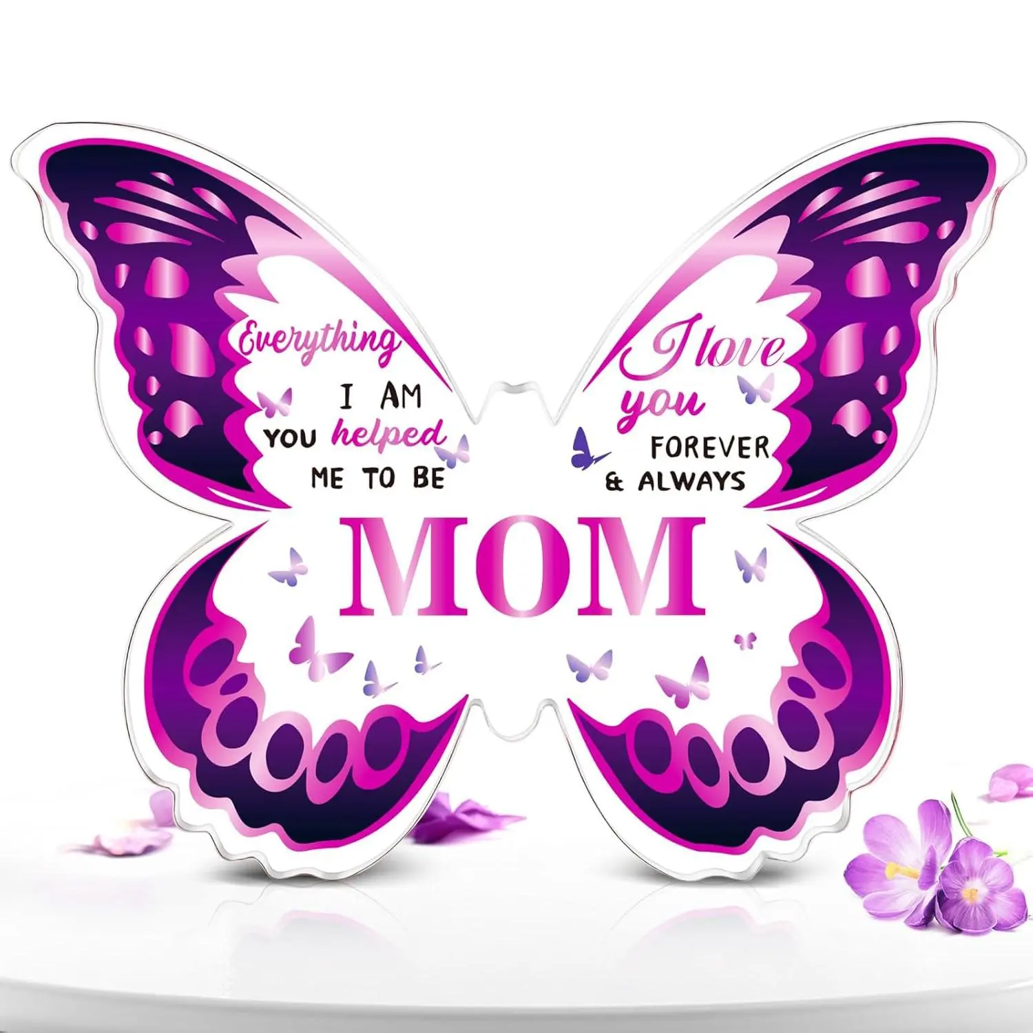 Butterfly Shaped Acrylic Ornament, 1 Count Creative Design Ornament, Home Decor Supplies for Living Room Bedroom Dining Room