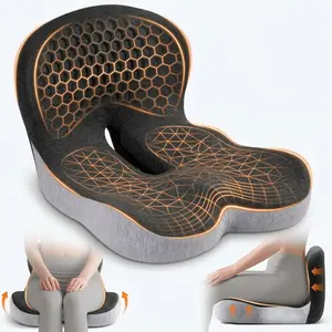 Memory Foam Seat Cushion Non-Slip Breathable Machine Washable for All-Day Comfort Solution Tired of Achy Back & Legs Upgrade Your Chair Instantly Ergonomic Home Office