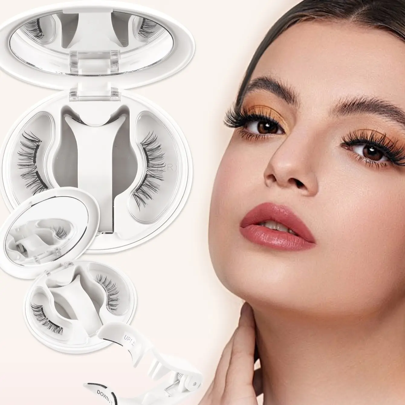 One Box Soft Magnetic False Eyelashes, Magnet Lashes Natural Style, Simple Convenient for Shopping, Daily Use, Dates, Parties, Curling Strip Lashes, Magnetic Eyelashes Set