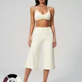 Women's Yoga Set, High-End Shock Absorption Sport Bra & Quick-Dry High-Waist Capri Pants, Yoga Activewear, Exercise Clothing Set, Sports Wear