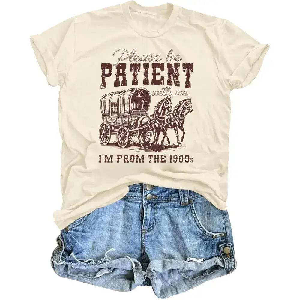 Please be patient with me—I’m from the 1900s. Women’s T-shirts, funny T-shirts, vintage graphic T-shirts, ’90s shirts, tops