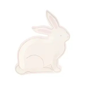 Pastel Bunny Shaped Paper Plates