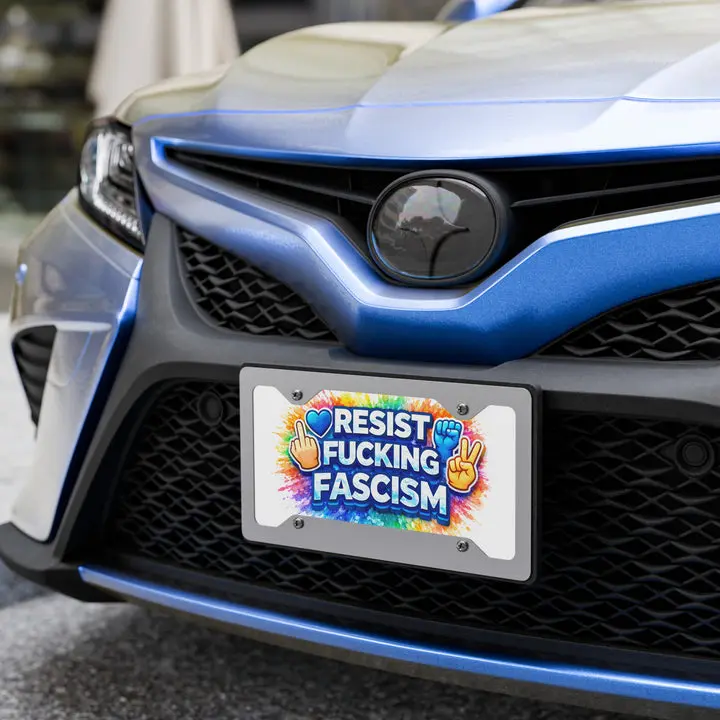 Vanity License Plate - 100% Aluminum, 12″ × 6″, Glossy Front, Silver Backing, Pre-Drilled Holes, Blank Product Sourced from the US