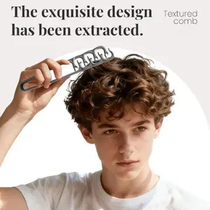 Portable Wave & Texture Styling Comb for Men, Women & Teens (3D ROOT LIFTING)- BLACK