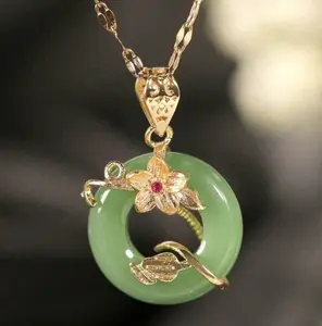 Lotus Leaf Pendant Necklace for Women – Nature Inspired Elegant Minimalist Jewelry