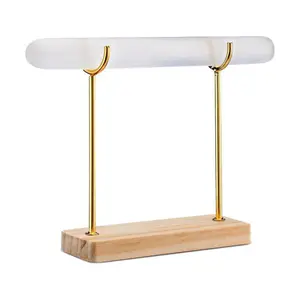 Selenite Bracelet Holder,1-Tier/2-Tier,golden,Selenite Crystal,Selenite Holder, Popular Crystal jewelry Display Stand, Satin Spar Bracelet Stands, Crystal Cleansing, Crystal Charging,Protection, Chakra Activation, Perfect Gift