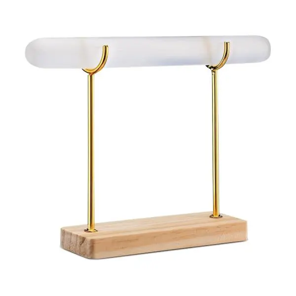 Selenite Bracelet Holder,1-Tier/2-Tier,golden,Selenite Crystal,Selenite Holder, Popular Crystal jewelry Display Stand, Satin Spar Bracelet Stands, Crystal Cleansing, Crystal Charging,Protection, Chakra Activation, Perfect Gift