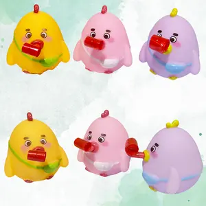 Popular tongue-protruding stress-relief toy, squeaky tongue-wagging chicken, Easter novelty toy factory