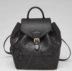 Pre-owned Louis Vuitton leather Backpacks Black Monogram Empreinte Montsouris NM PM Backpack Bag 4000008774503