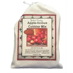 212 MAIN Apple-icious Cobbler Mix, 9oz Cloth Bag - Pack of 4, Milk & Cream Infused, Sweet Family Recipe Baking Mix for Kitchen Use