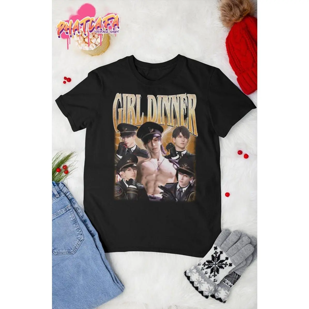 Caleb Girl Dinner Vintage T-Shirt, Love and Deepspace Shirt, Anime Fans Shirt, Caleb Lover Shirt, Caleb Bootleg Shirt
