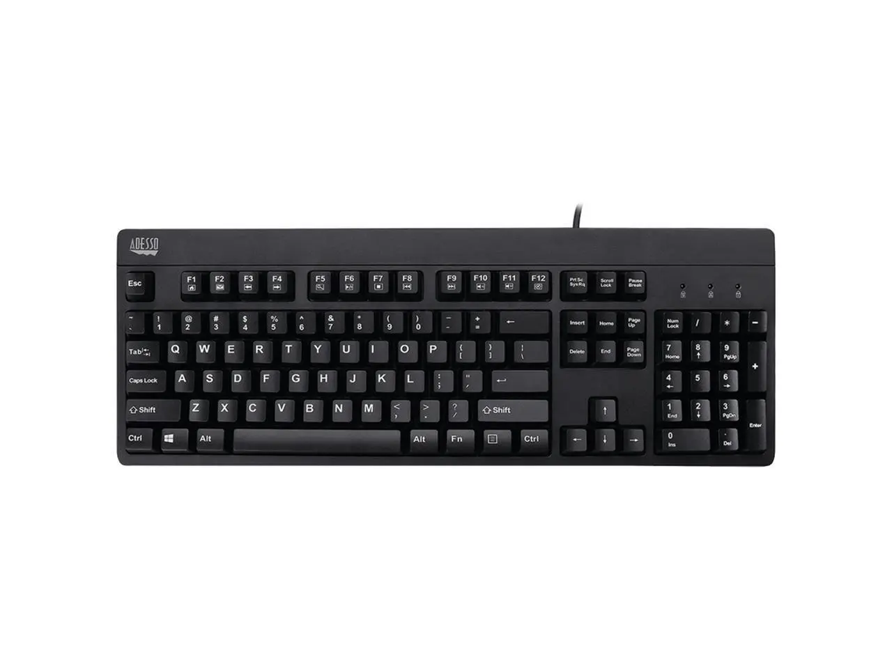 Adesso Ip67 Rated Waterproof, Antimicrobial  Multimedia Usb Keyboard With 2X Pri