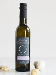 Queen City Fresh Garlic Dark Olive Oil - Bold Garlic Flavor for Marinades & Versatile Use in Dishes Vinegar
