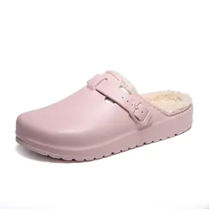 Cozy Winter EVA Foam Fleece-Lined Slippers- pink