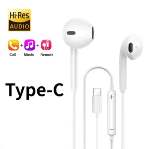 TypeC Wired Headphone Suitab at school  With Mic  Excellent sound quality lightning earbuds type c earphone