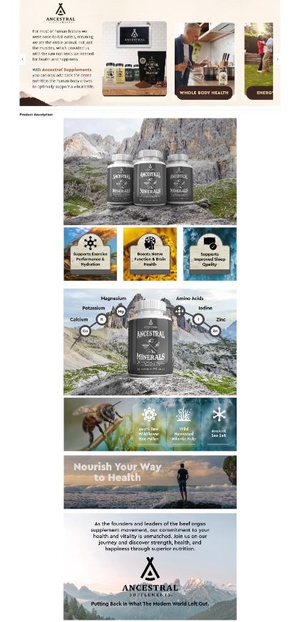 Ancestral Minerals Real Electrolytes with Magnesium Potassium Sodium 180 Capsules Supports Optimal Hydration Immune Health Athletic Performance Digestion and Remineralization Dietary Supplement - Fitness