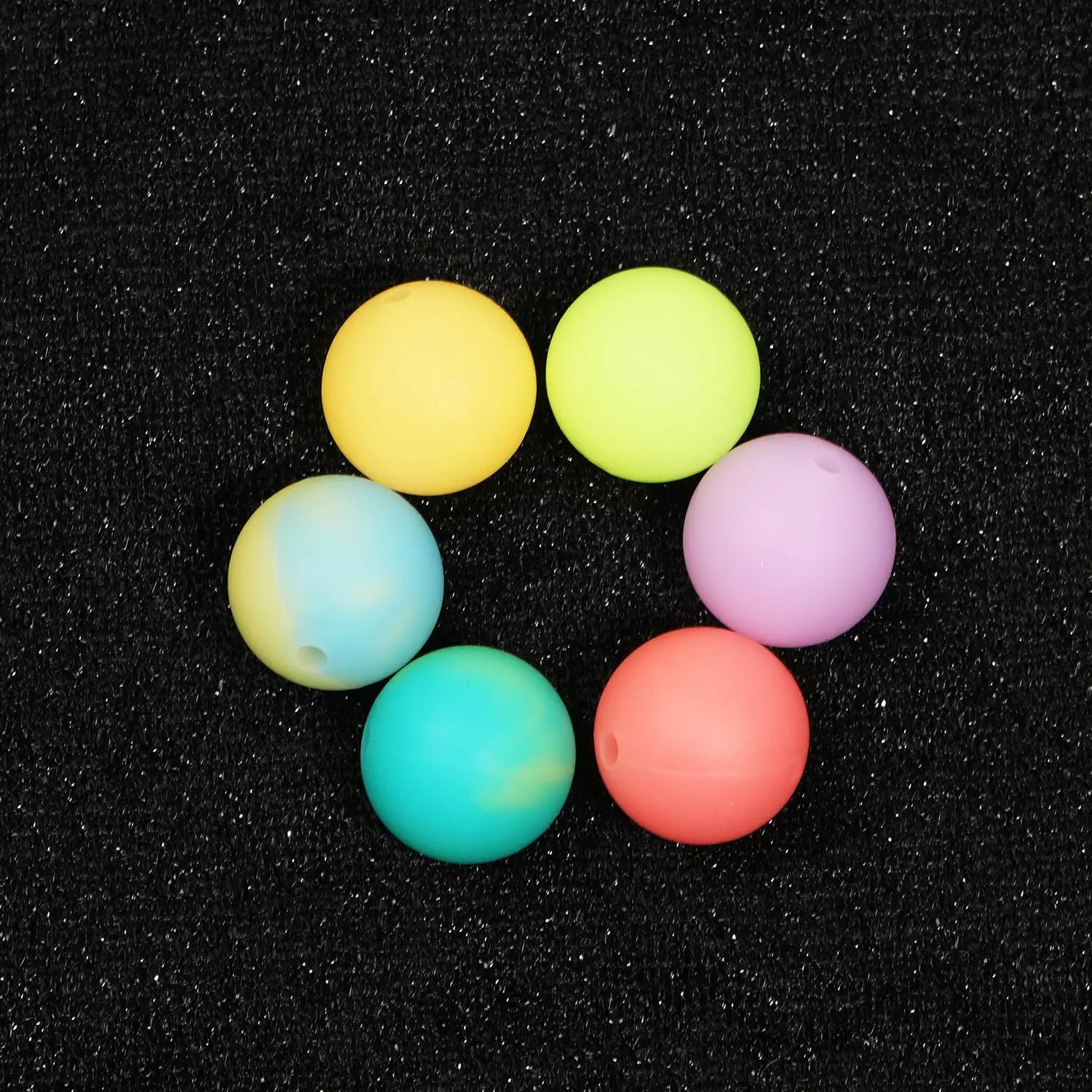 YM768010 15MM round luminous 50PCS