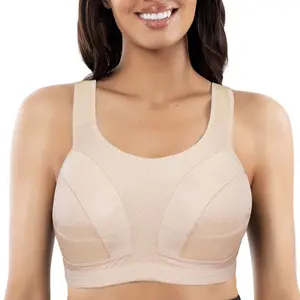 PARFAIT Women's Active Wire-Free Unlined Sports Bra, Bare, 38DDD
