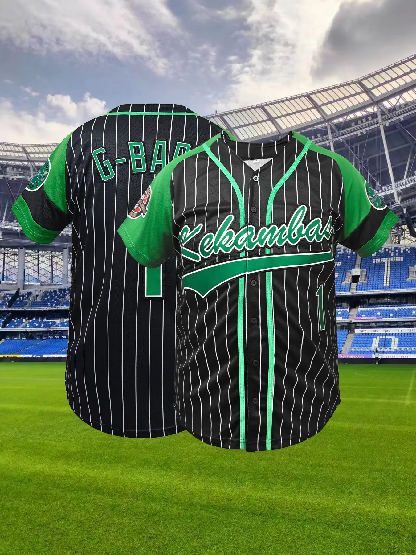 Kekambas Men's #1 G-Baby Jarius Evans Hardball Movie Casual Baseball Sports Clothing Jersey